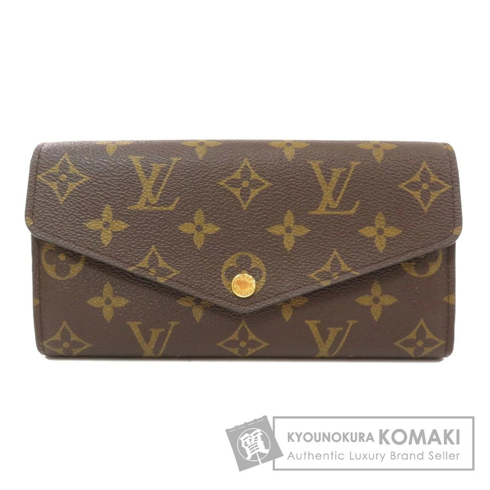 Louis Vuitton Portefeuille Sarah Coquelicot Red Long Wallet Monogram Canvas - Picture 1 of 6